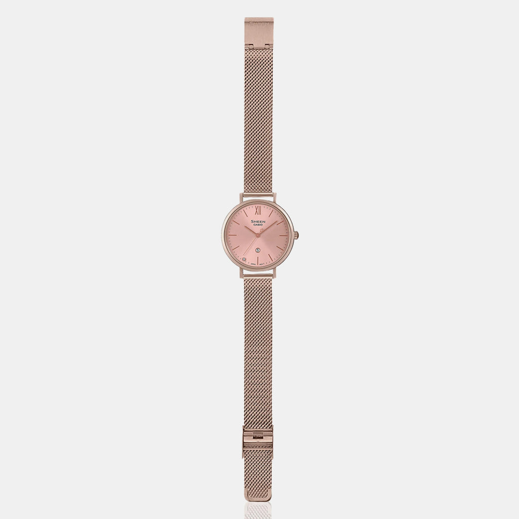 Sheen Women Quartz Pink Dial Analog Stainless Steel Watch SH279