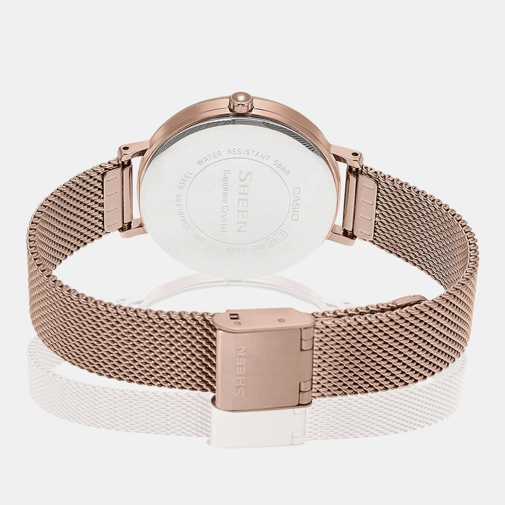 Sheen Women Quartz Pink Dial Analog Stainless Steel Watch SH279