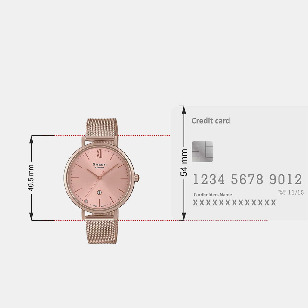 Sheen Women Quartz Pink Dial Analog Stainless Steel Watch SH279