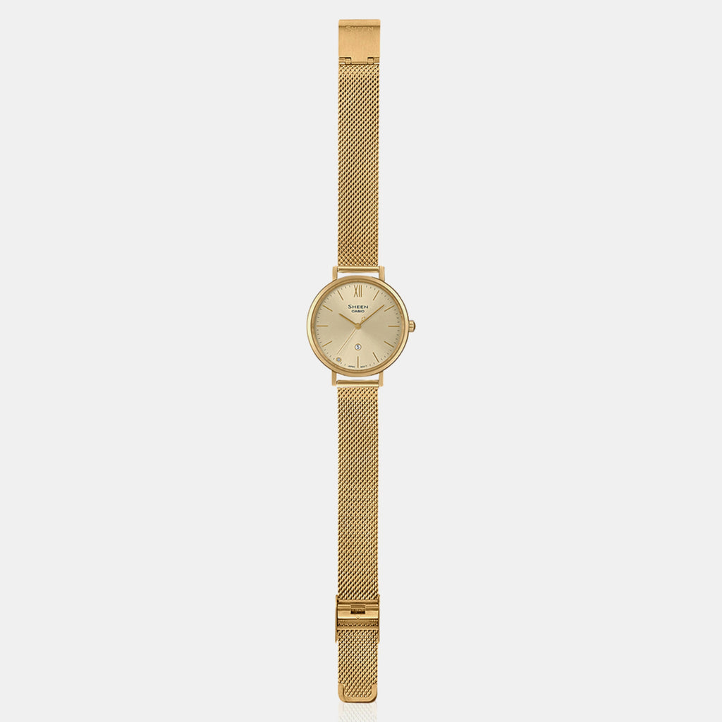 Sheen Women Quartz Gold Dial Analog Watch SH280
