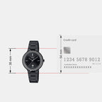 Sheen Women Quartz Black Dial Analog Stainless Steel Watch SH304