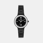 Sheen Women Quartz Black Dial Analog Stainless Steel Watch SH304
