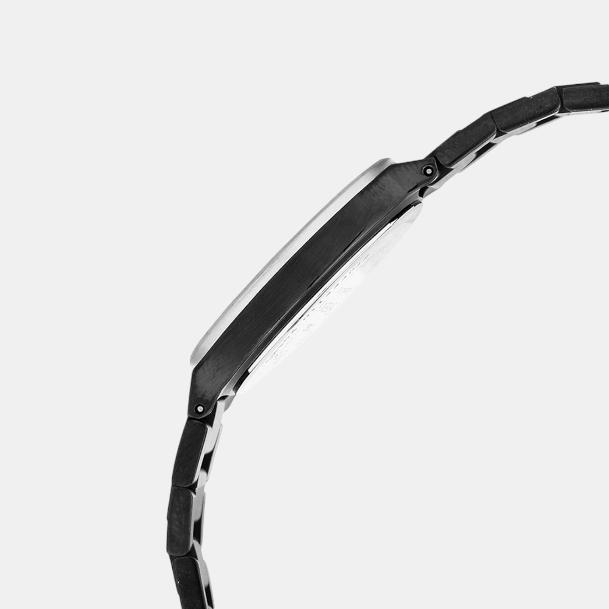 Sheen Women Quartz Black Dial Analog Stainless Steel Watch SH304