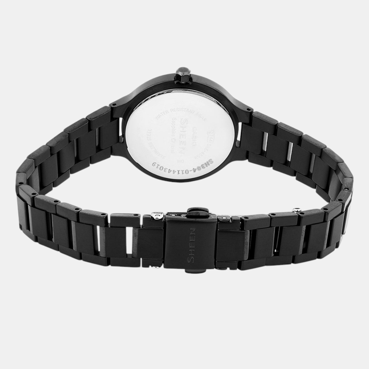 Sheen Women Quartz Black Dial Analog Stainless Steel Watch SH304