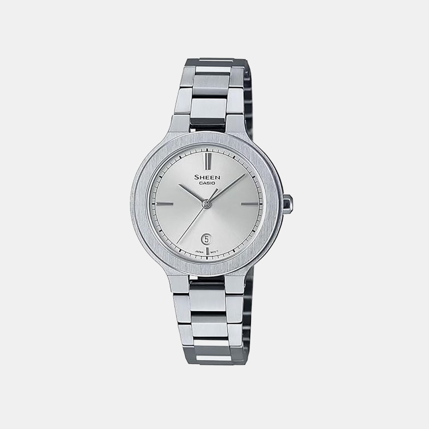 Sheen Women Quartz Silver Dial Analog Stainless Steel Watch SH305