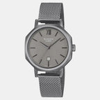 Sheen Women Quartz Grey Dial Analog Mesh Watch SH315
