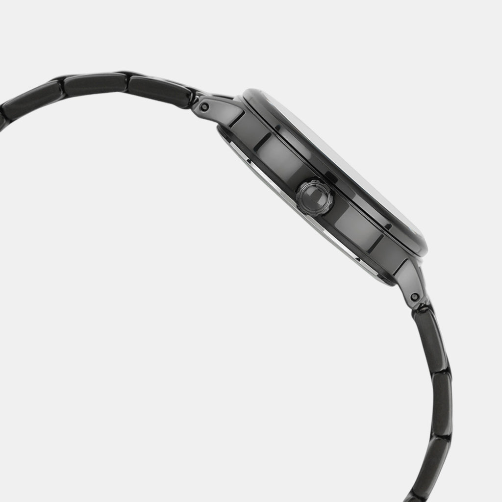 Sheen Women Quartz Black Dial Analog Stainless Steel Watch SH316