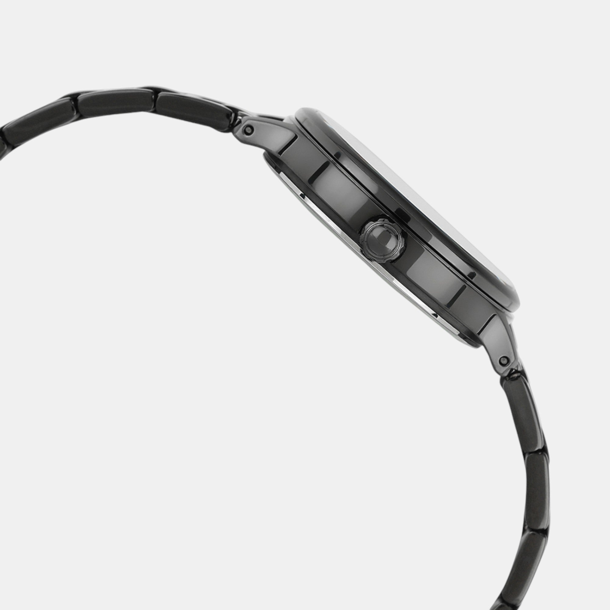 Sheen Women Quartz Black Dial Analog Stainless Steel Watch SH316