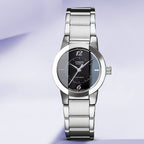 Enticer Women Quartz Black Dial Analog Stainless Steel Watch SH33