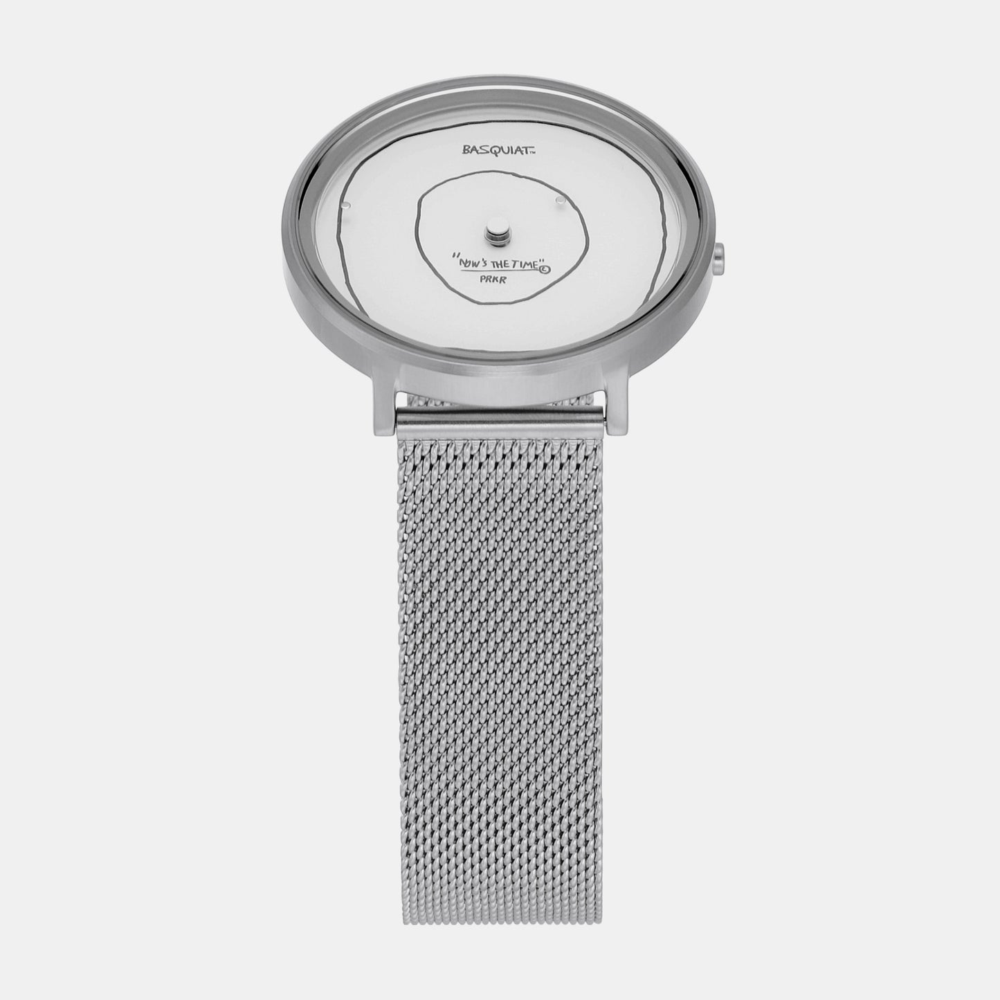 Female Silver Analog Mesh Watch SKL2003