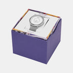 Women Quartz Silver Dial Analog Mesh Watch SKL2003