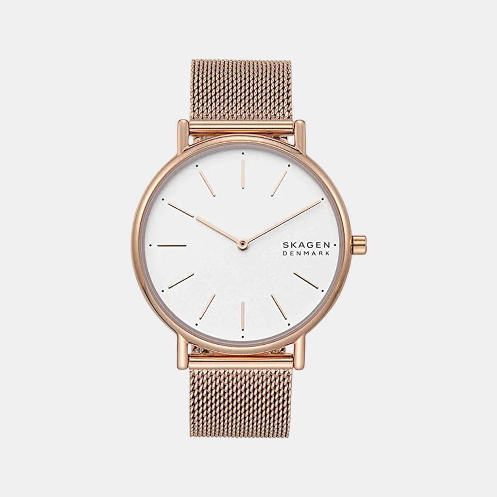 Signatur Women Quartz White Dial Analog Mesh Watch SKW2784