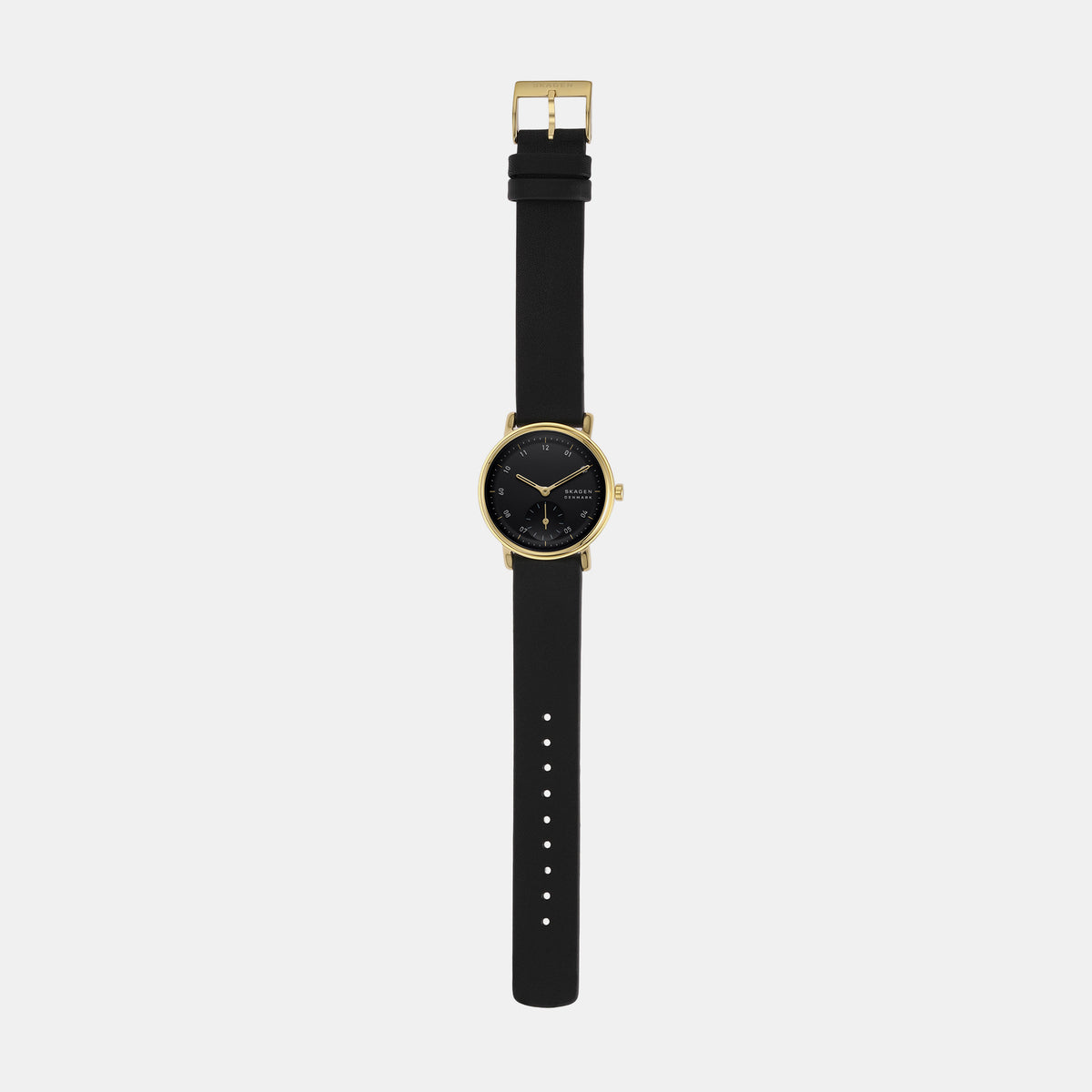Skagen Leather Gold watch