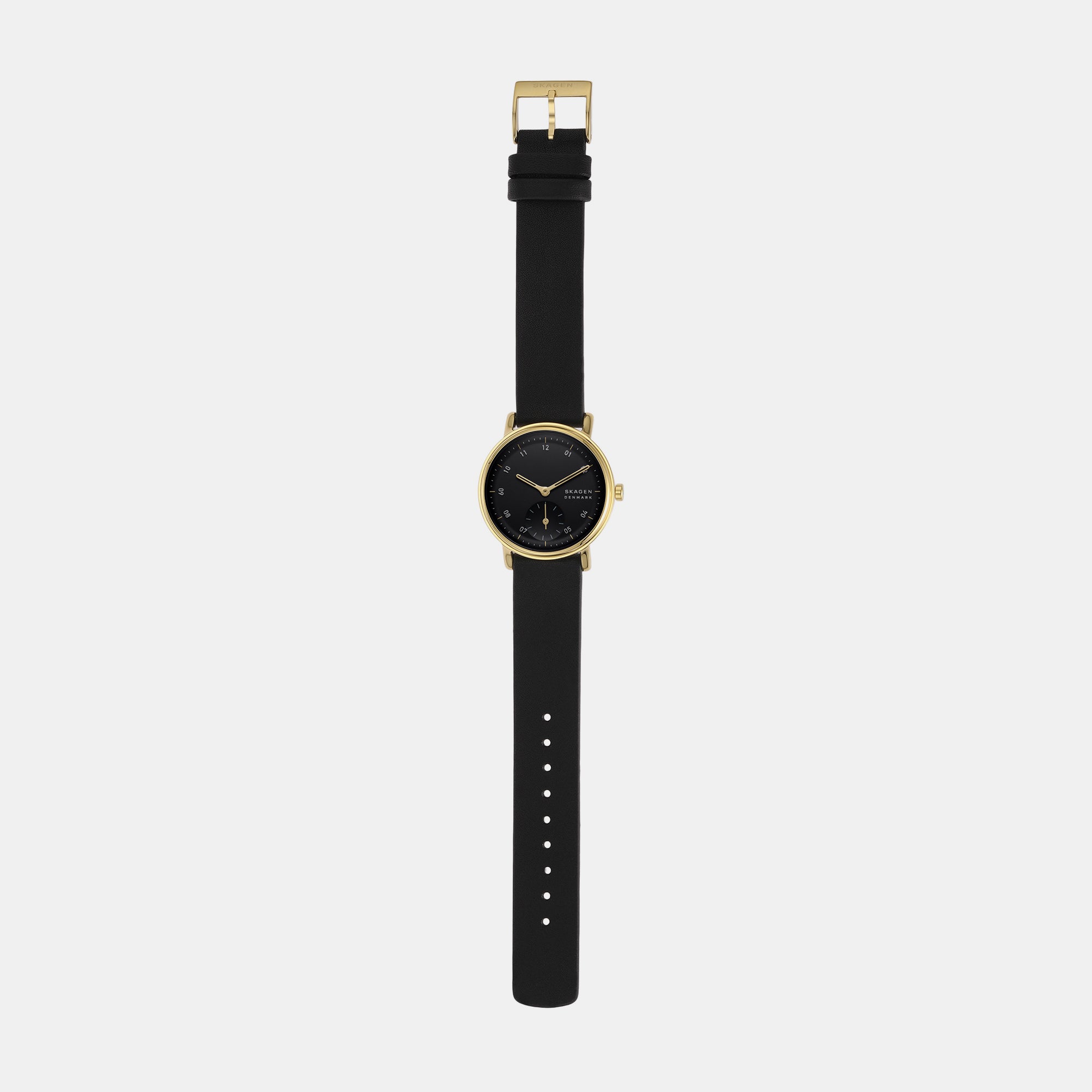 Skagen Leather Gold watch