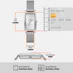 Women Quartz Silver Dial Analog Stainless Steel Watch SKW3115