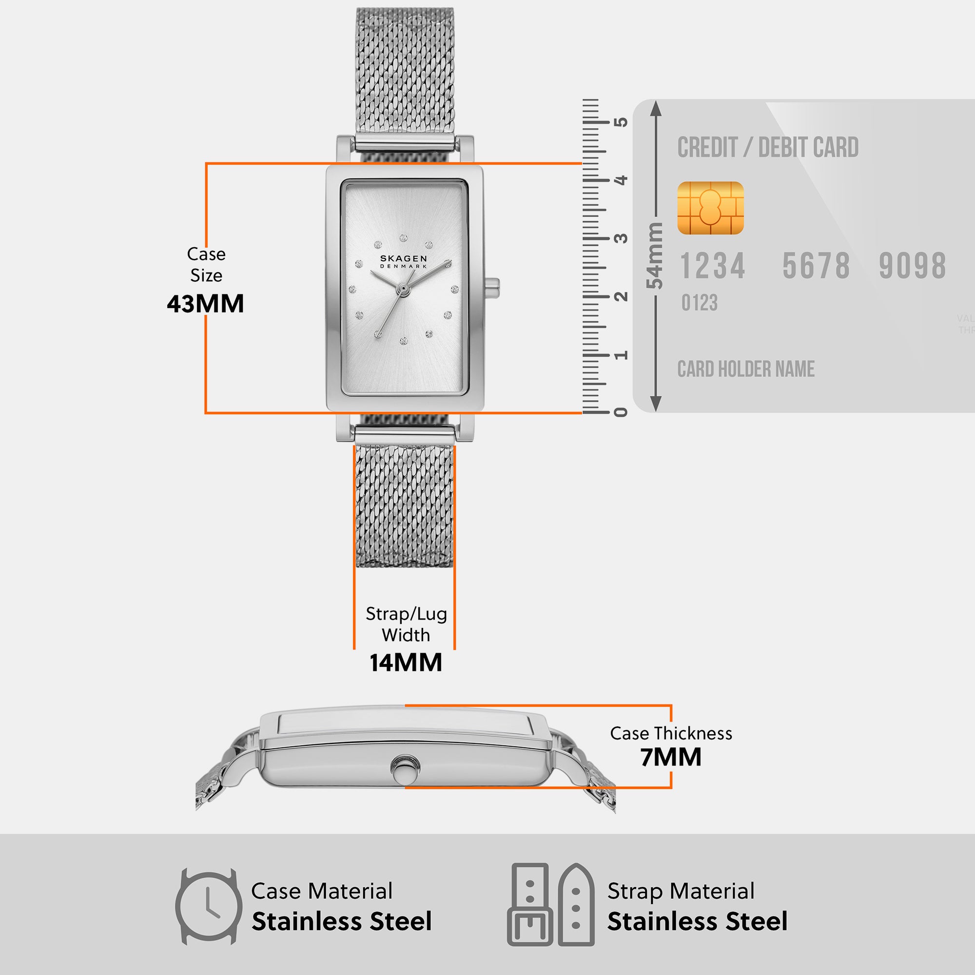 Women Quartz Silver Dial Analog Stainless Steel Watch SKW3115