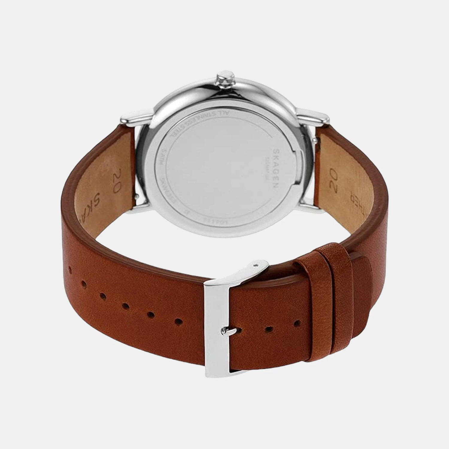 Men Quartz Blue Dial Analog Leather Watch SKW6355I