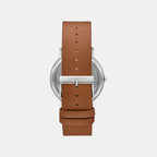 Signatur Men Quartz Grey Dial Analog Leather Watch SKW6578