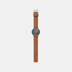Signatur Men Quartz Grey Dial Analog Leather Watch SKW6578