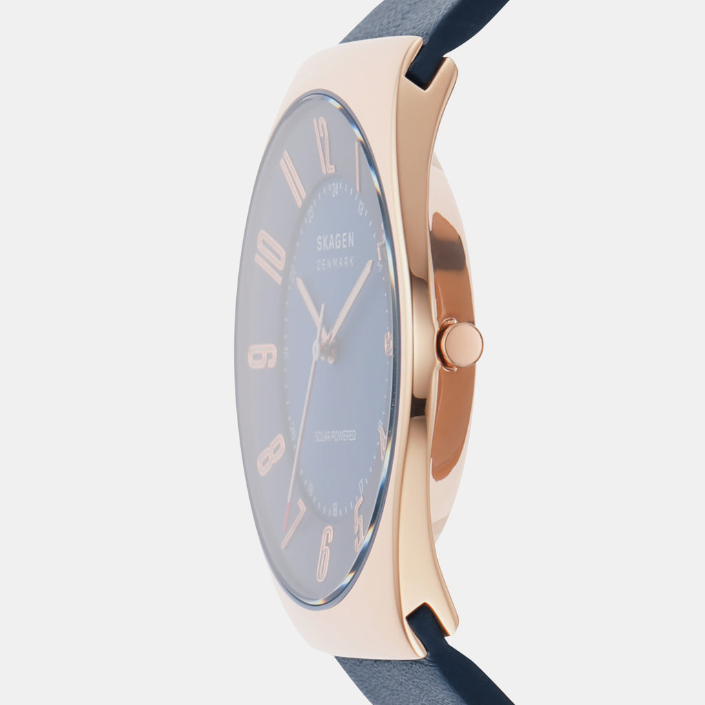 Skagen Leather Rose Gold watch