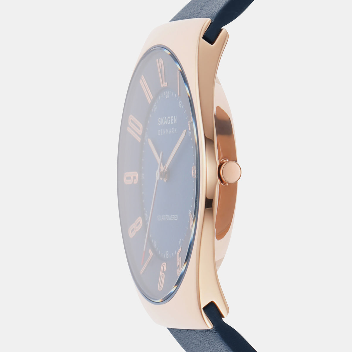 Skagen Leather Rose Gold watch