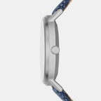 Men Quartz Silver Dial Analog Fabric Watch SKW6894