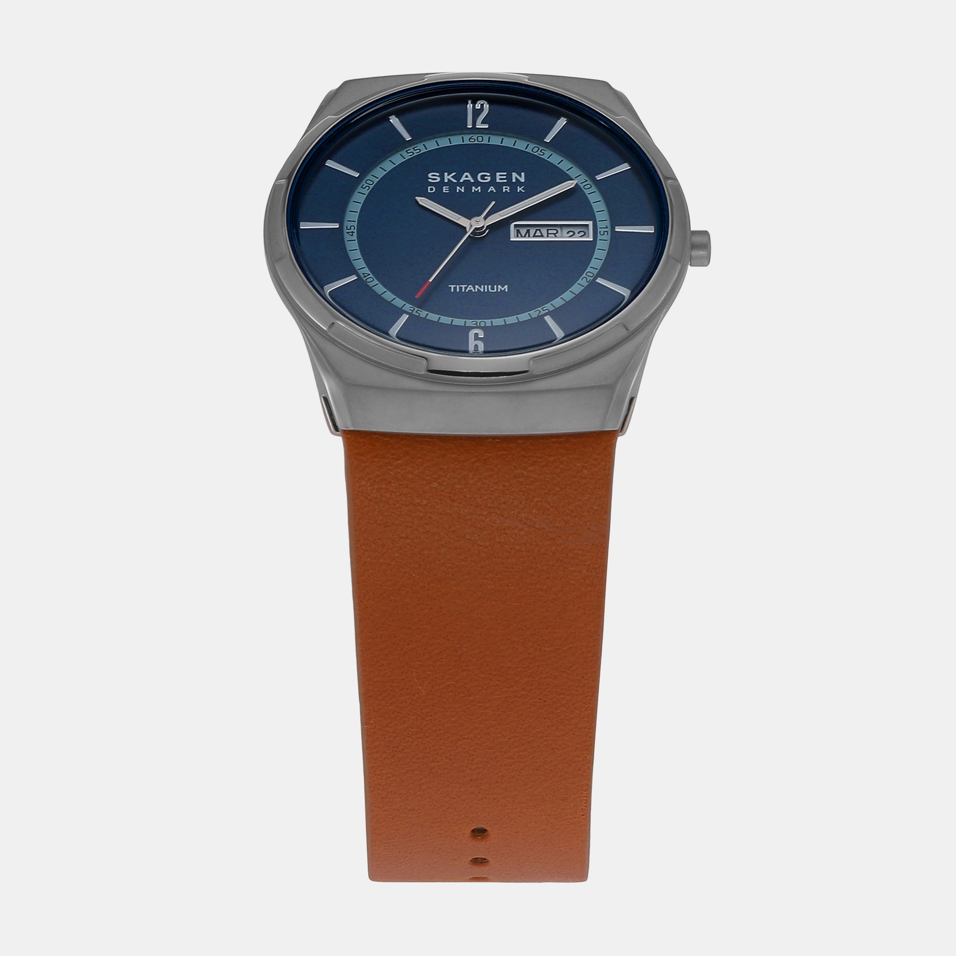 Skagen Melbye Men Quartz Grey Dial Analog Leather Watch SKW6906