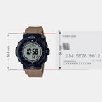 Protrek Men Quartz Grey Dial Digital Silicone Watch SL106