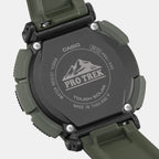 Protrek Men Quartz Grey Dial Digital Silicone Watch SL110