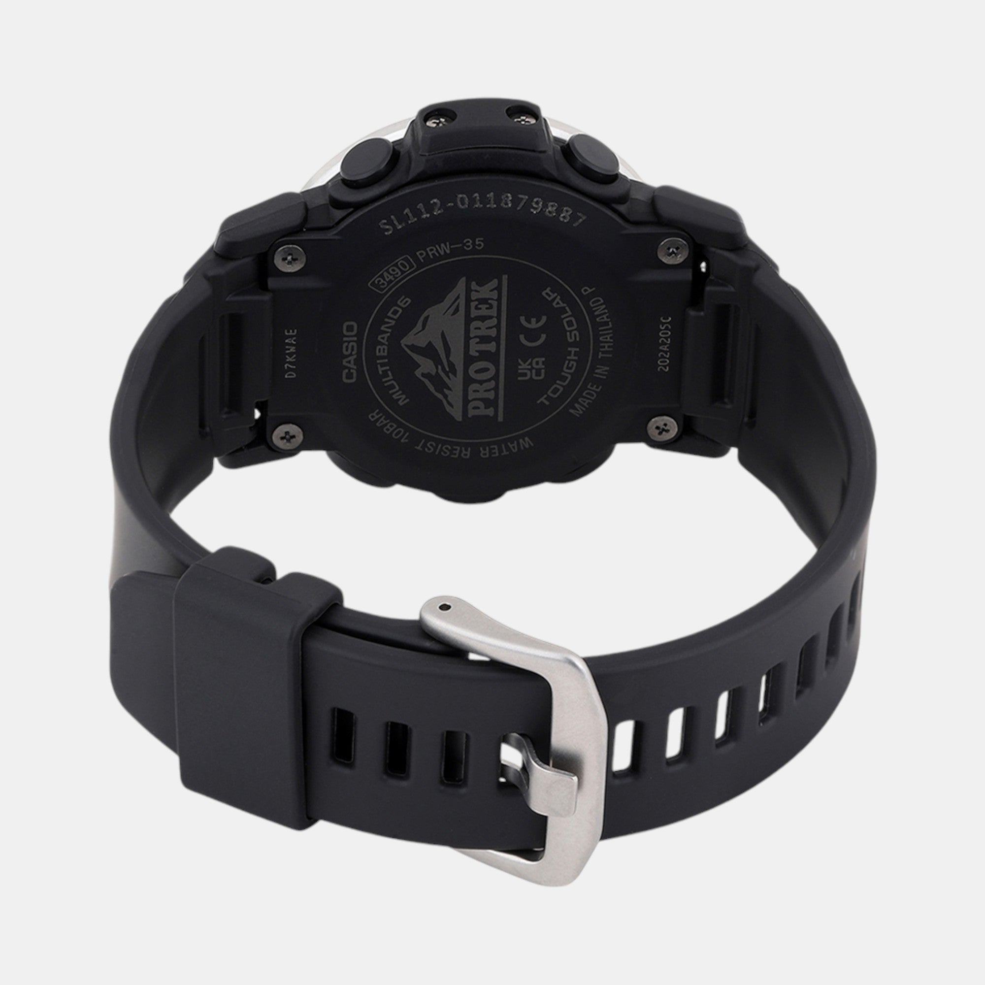 Protrek Men Quartz Silver Dial Digital Resin Watch SL112