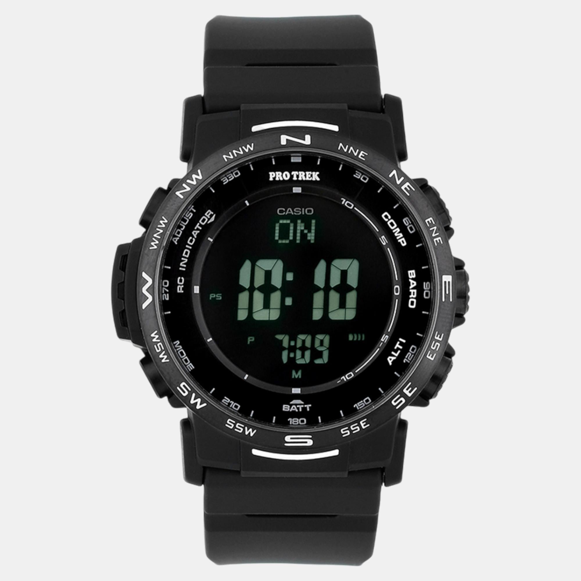Protrek Men Quartz Black Dial Digital Resin Watch SL113