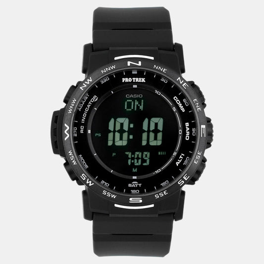 Protrek Men Quartz Black Dial Digital Resin Watch SL113
