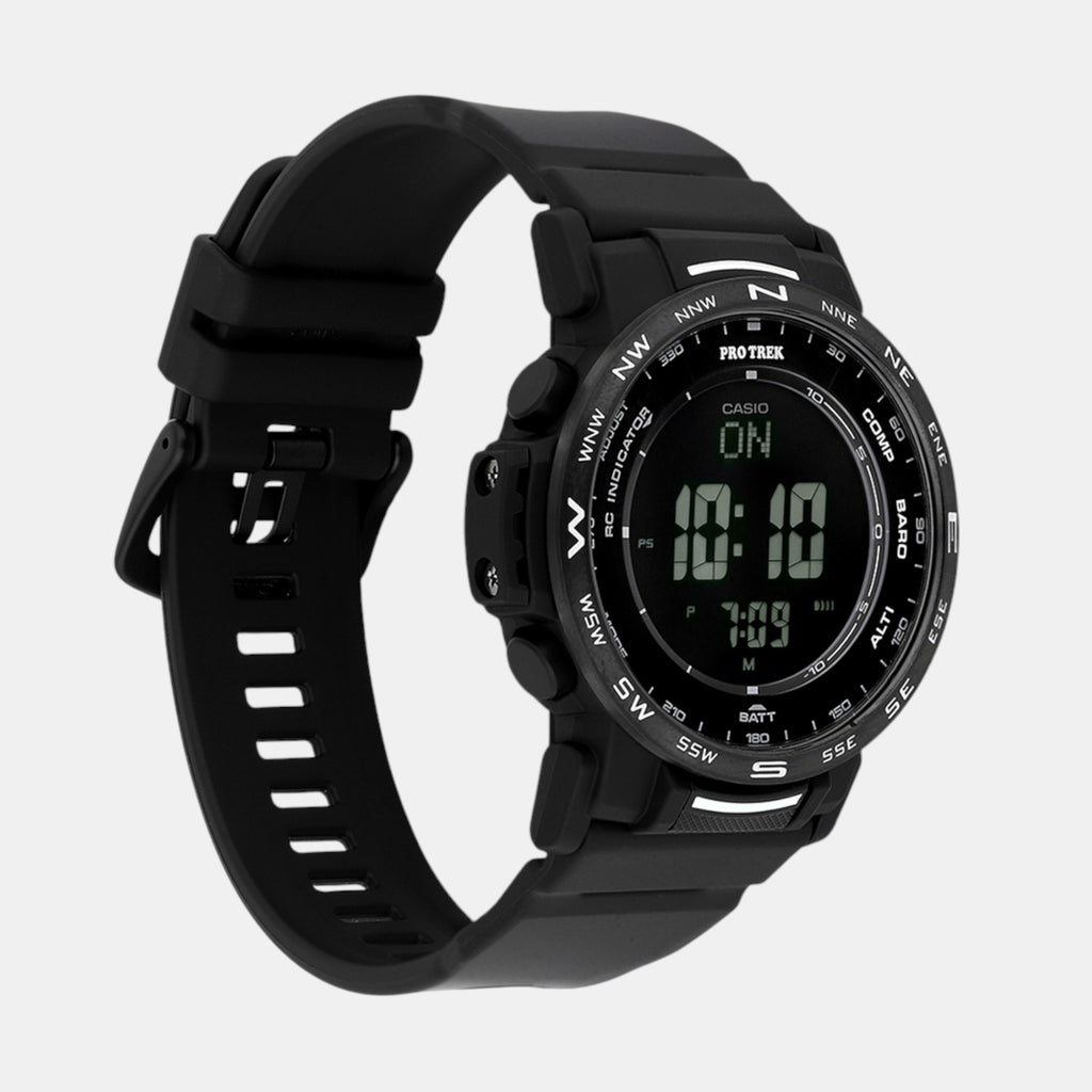 Protrek Men Quartz Black Dial Digital Resin Watch SL113