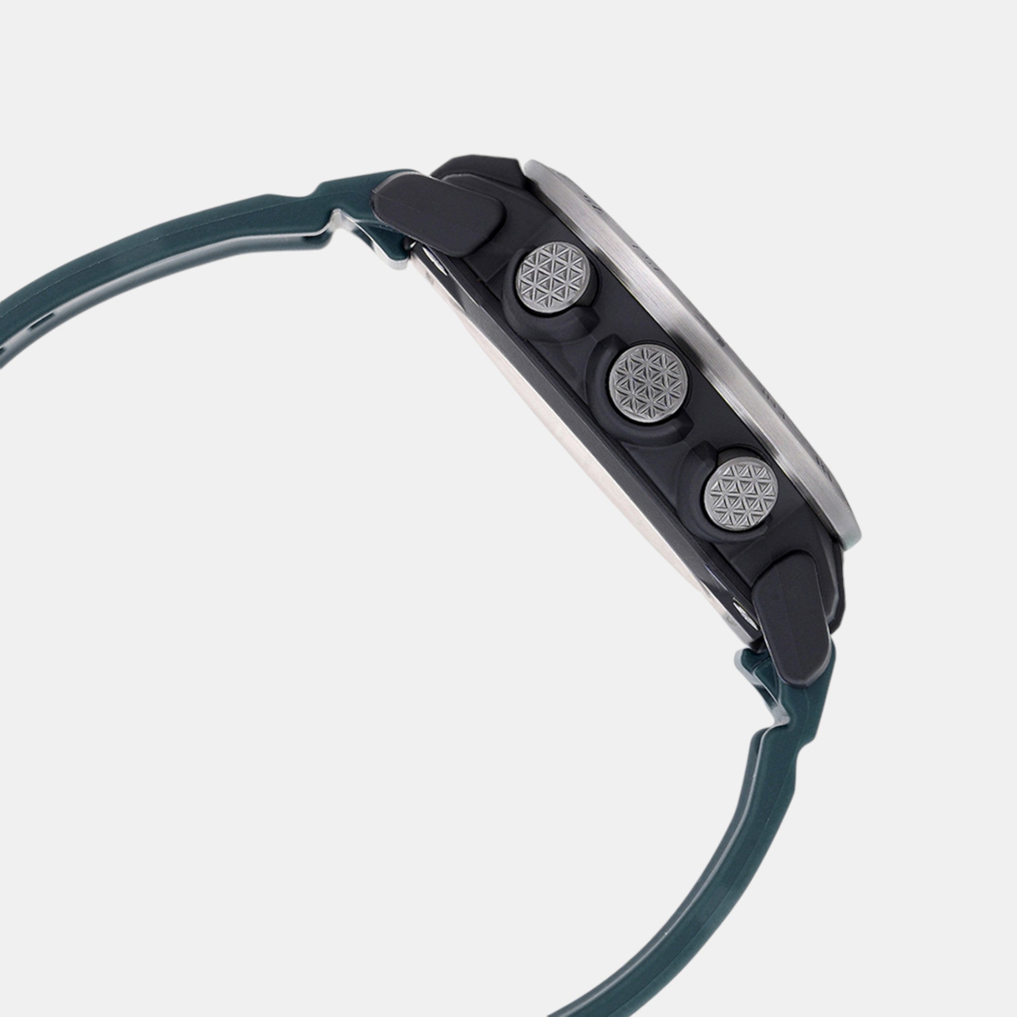 Protrek Men Quartz Silver Dial Digital Resin Watch SL114