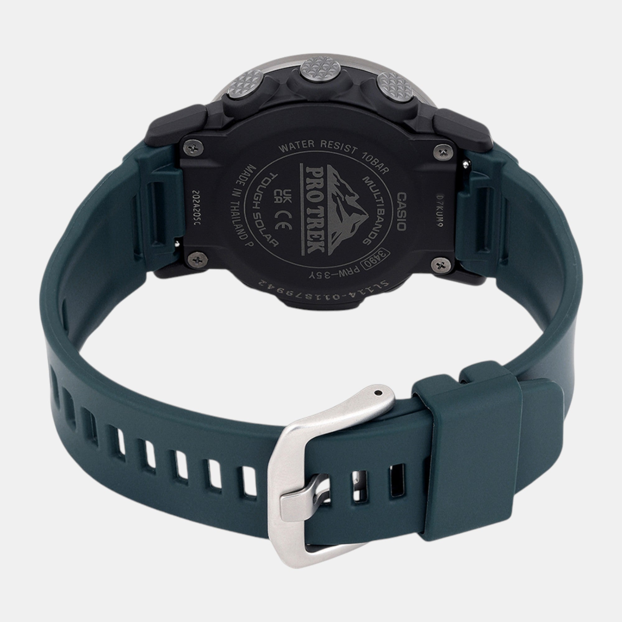 Protrek Men Quartz Silver Dial Digital Resin Watch SL114