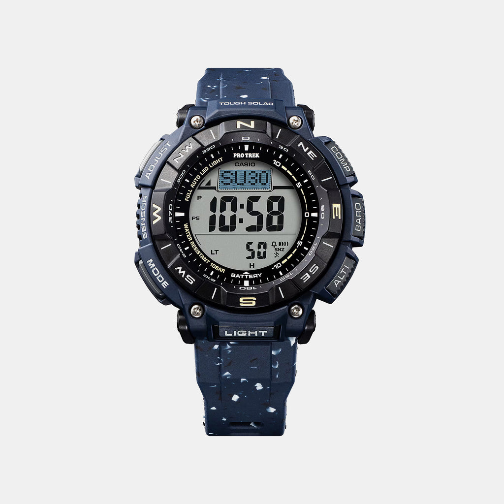 Protrek Men Quartz Black Dial Digital Silicone Watch SL118