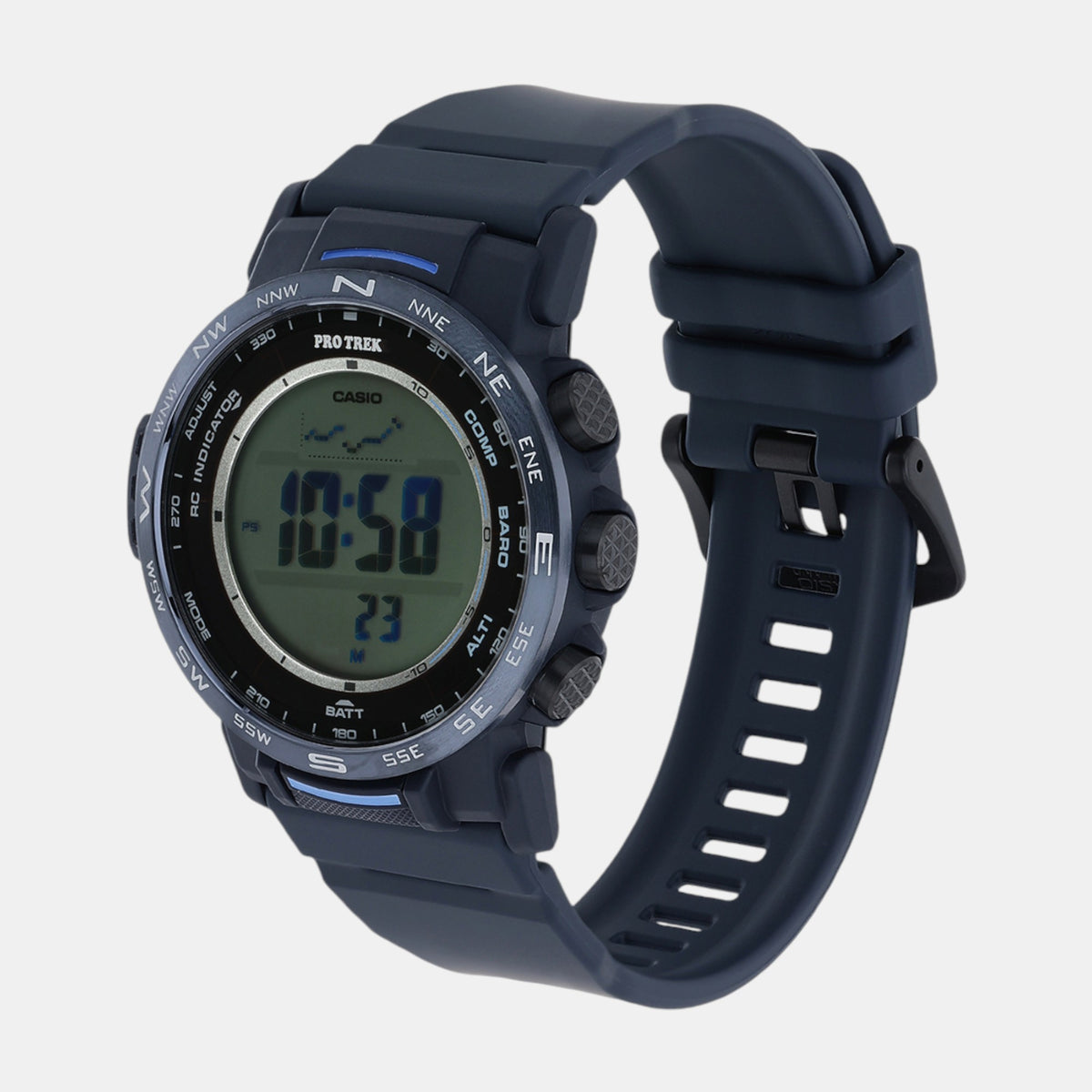 Protrek Men Quartz Blue Dial Digital Resin Watch SL121