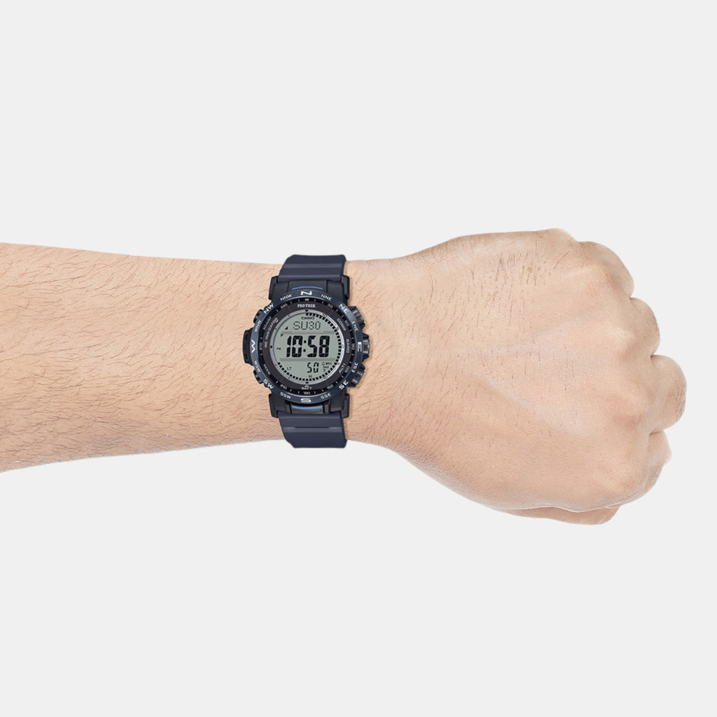 Protrek Men Quartz Blue Dial Digital Resin Watch SL121