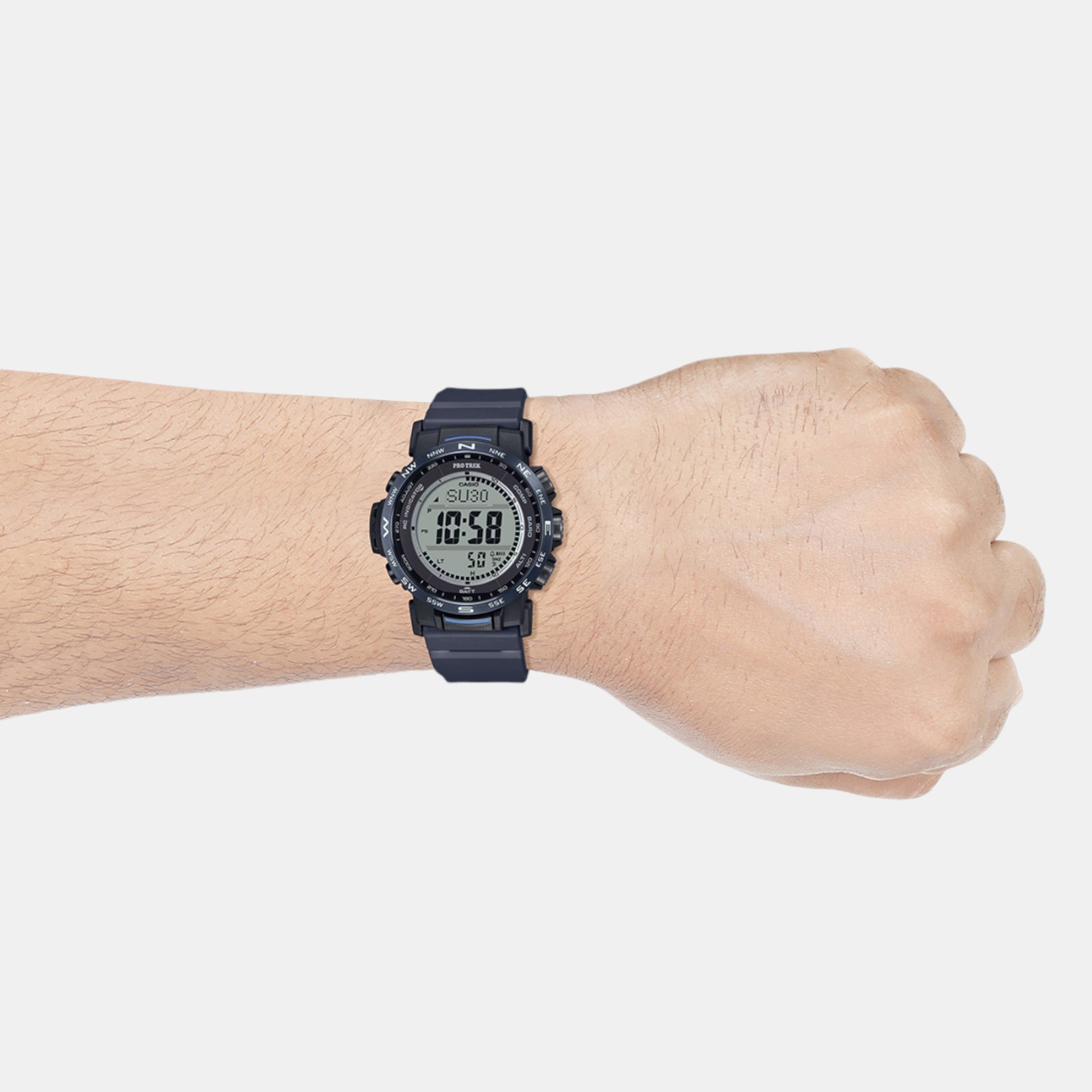 Protrek Men Quartz Blue Dial Digital Resin Watch SL121