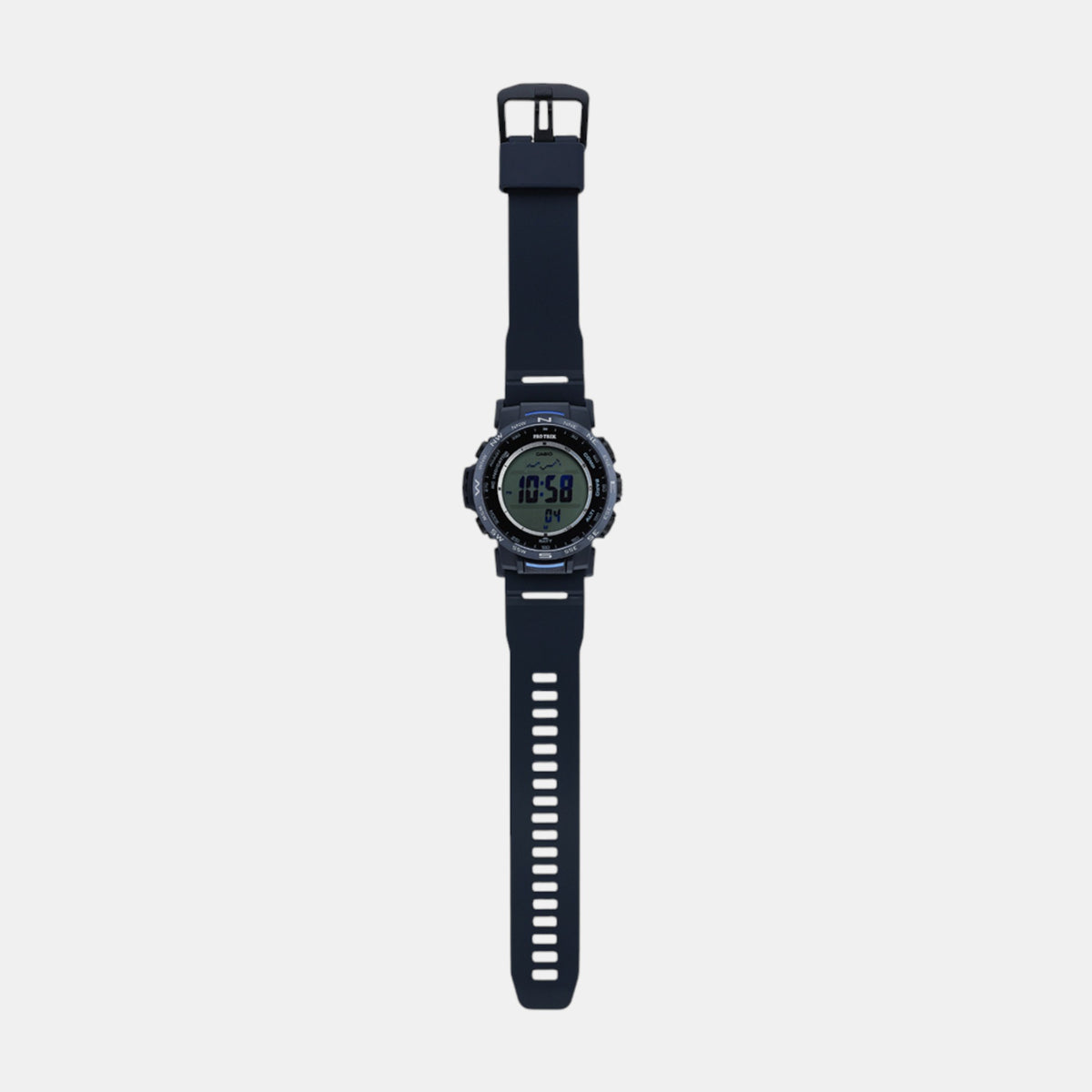 Protrek Men Quartz Blue Dial Digital Resin Watch SL121