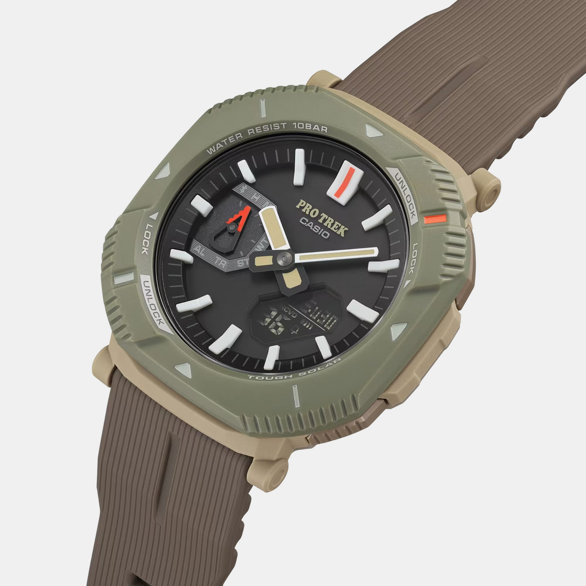 Protrek Men Quartz Black Dial Analog-Digital Resin Watch SL123
