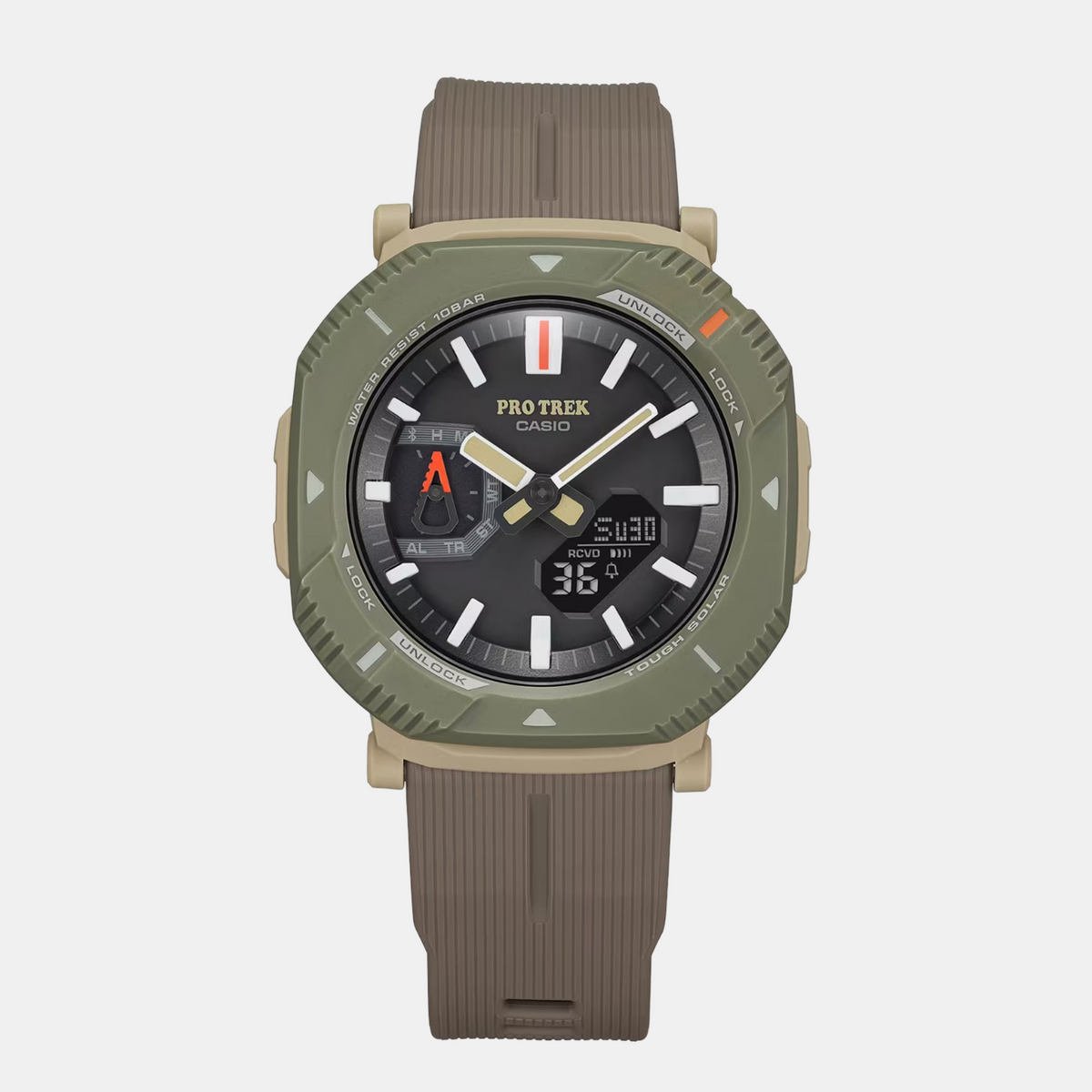 Protrek Men Quartz Black Dial Analog-Digital Resin Watch SL123