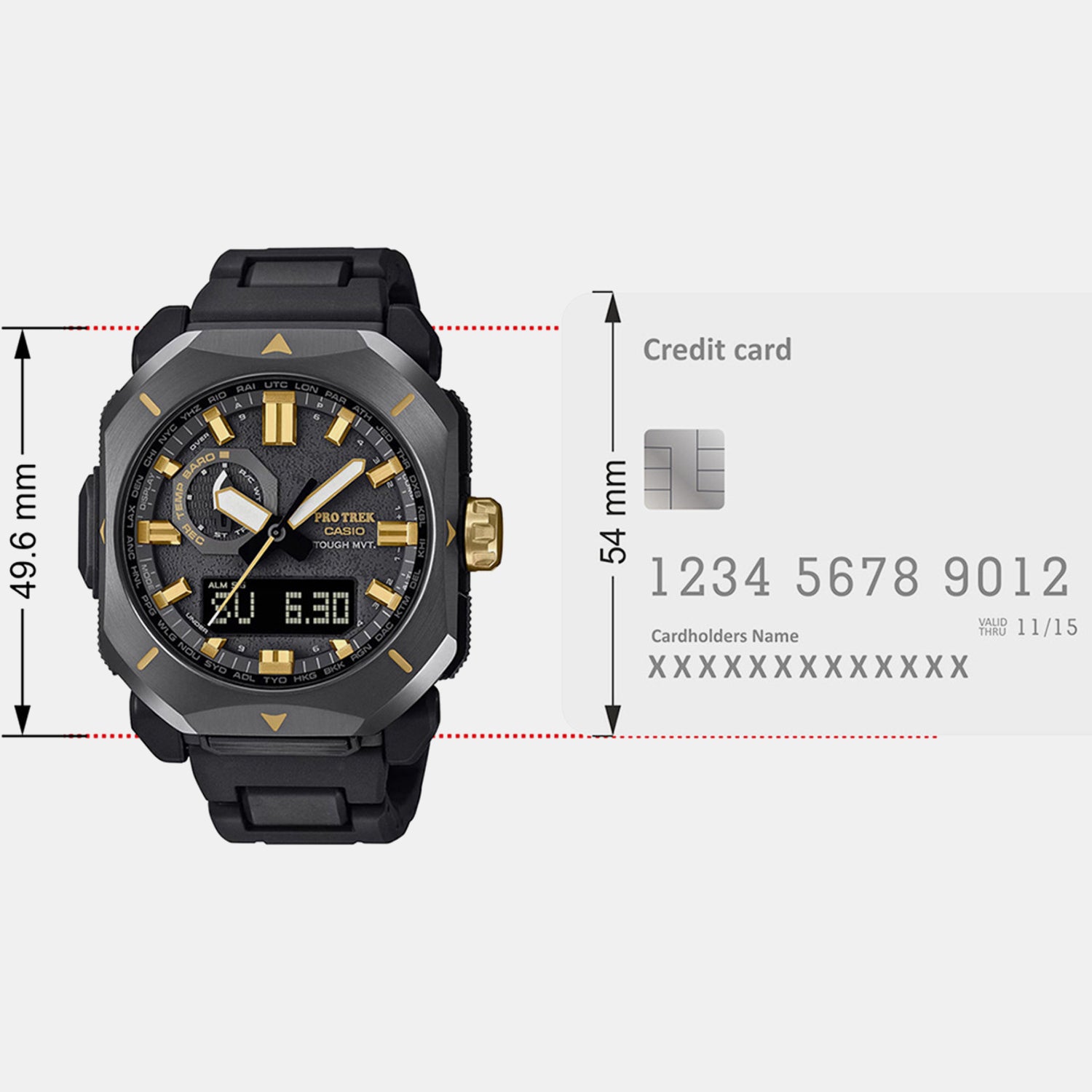 Protrek Men Quartz Black Dial Analog-Digital Stainless Steel Watch SL126