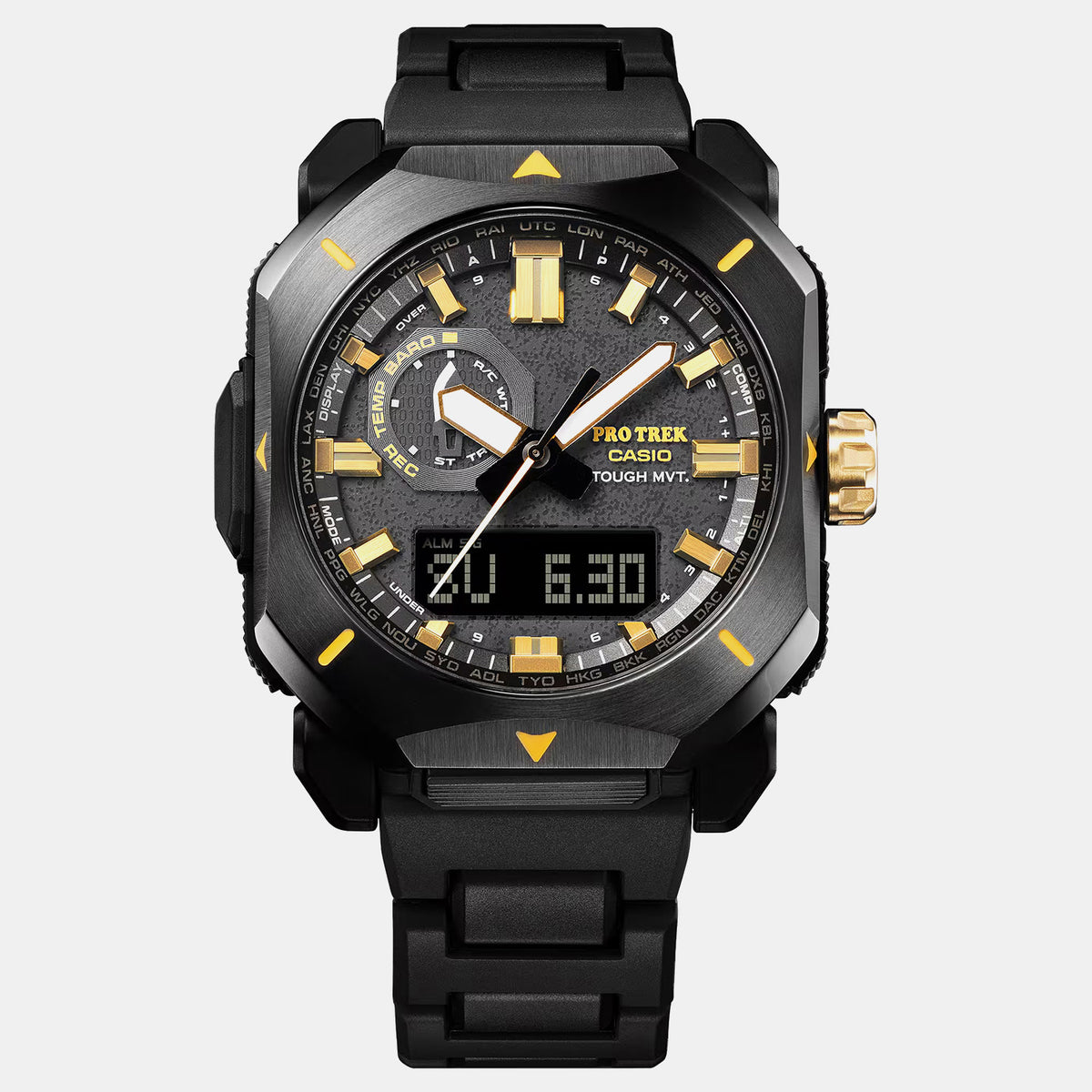 Protrek Men Quartz Black Dial Analog-Digital Resin Watch SL126