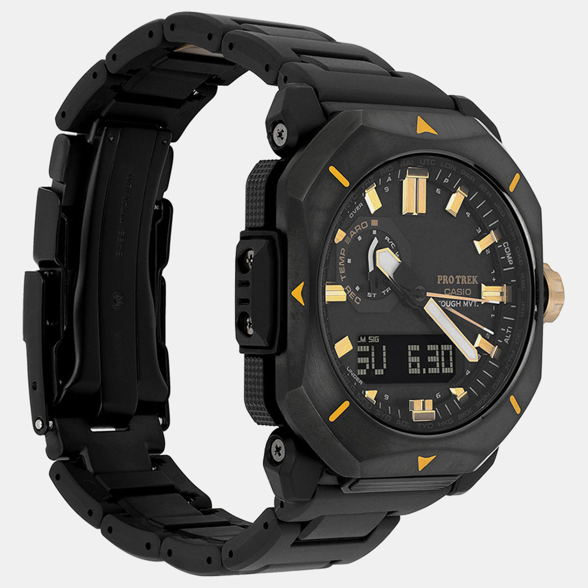 Protrek Men Quartz Black Dial Analog-Digital Resin Watch SL126