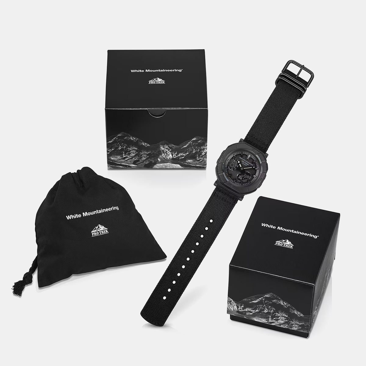 Protrek Men Quartz Black Dial Analog-Digital Fabric Watch SL127