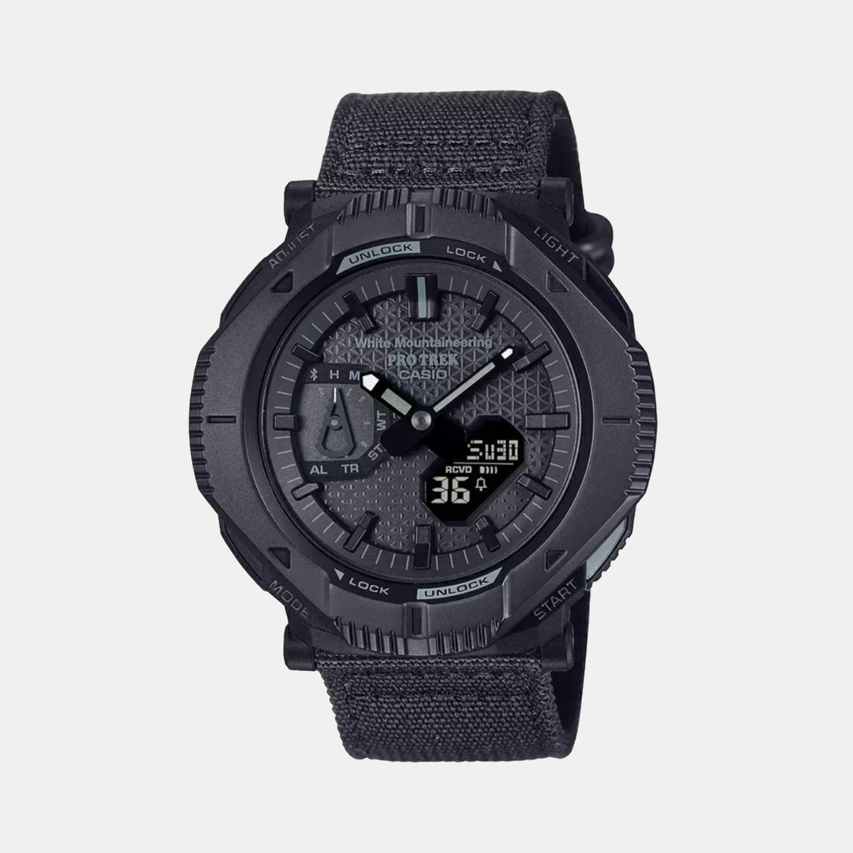 Protrek Men Quartz Black Dial Analog-Digital Fabric Watch SL127