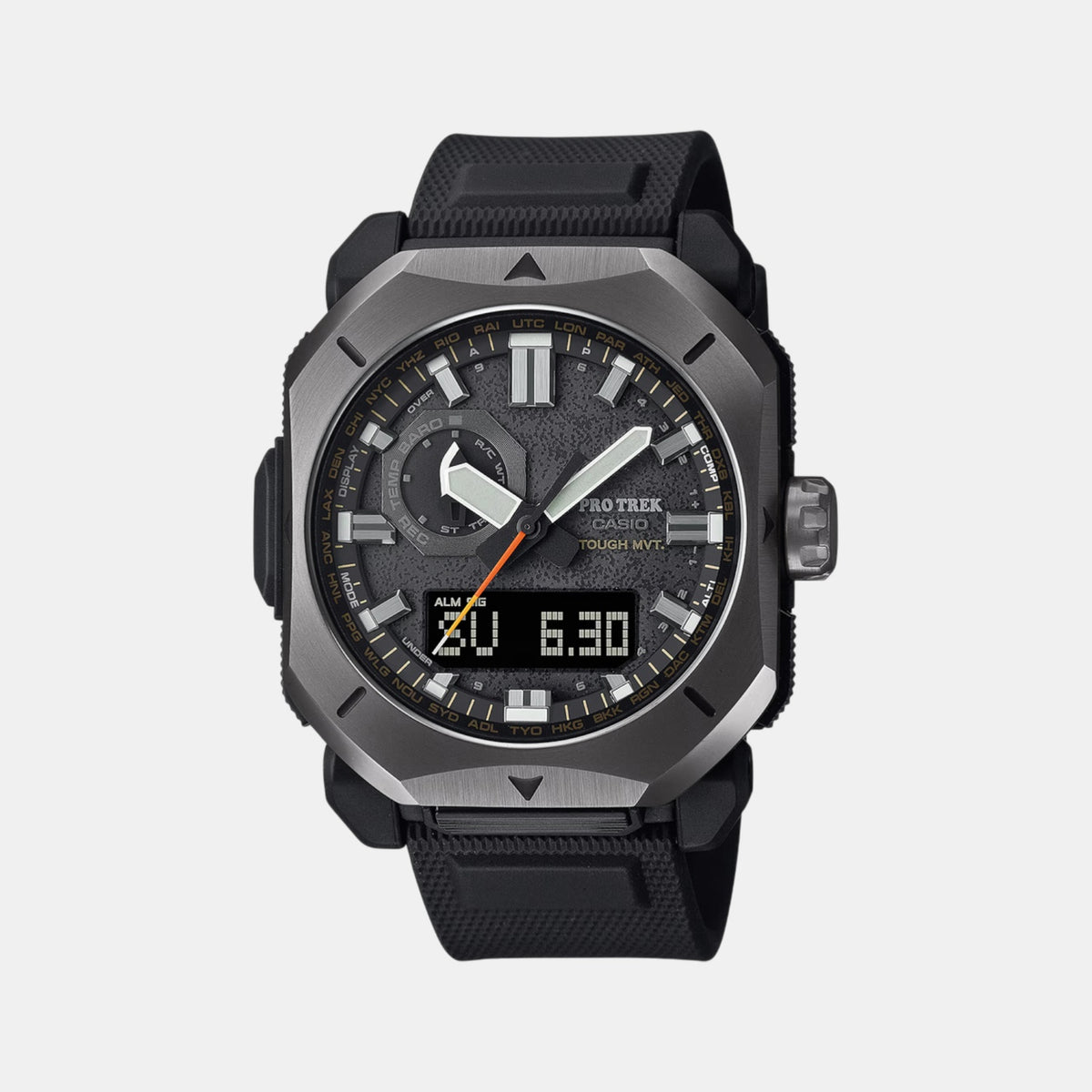 Protrek Men Quartz Black Dial Analog-Digital Resin Watch SL128