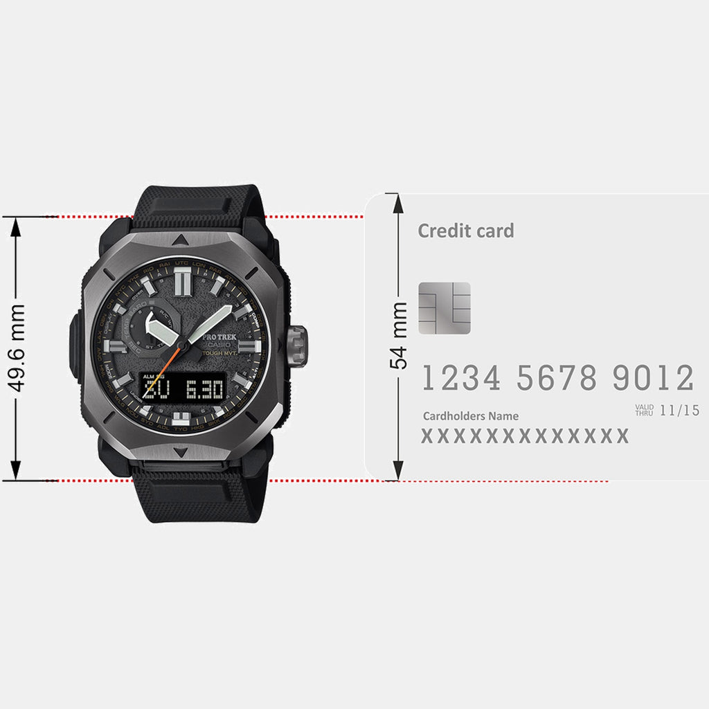 Protrek Men Quartz Black Dial Analog Resin Watch SL128