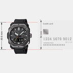 Protrek Men Quartz Black Dial Analog Resin Watch SL128